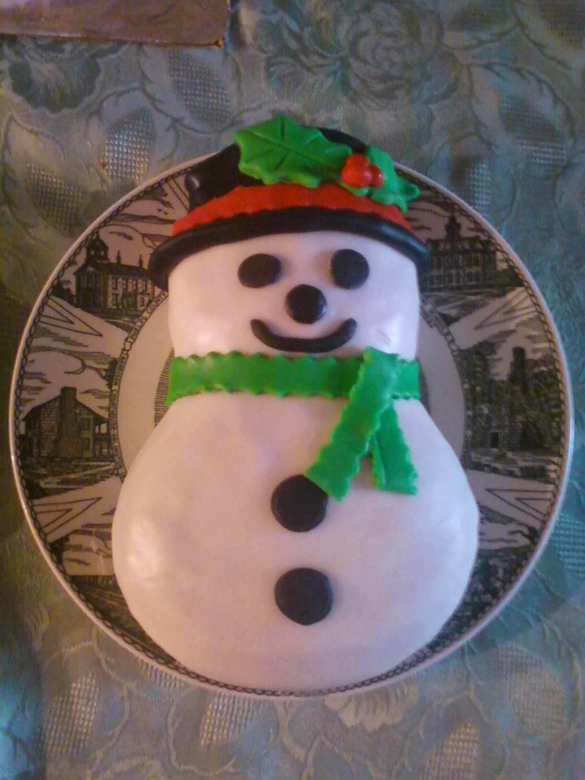 SalleeB's Kitchen: Christmas Mini-Cake Magic: Frosty the Snowman