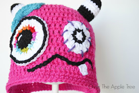 Crochet Monster Hat by Over The Apple Tree