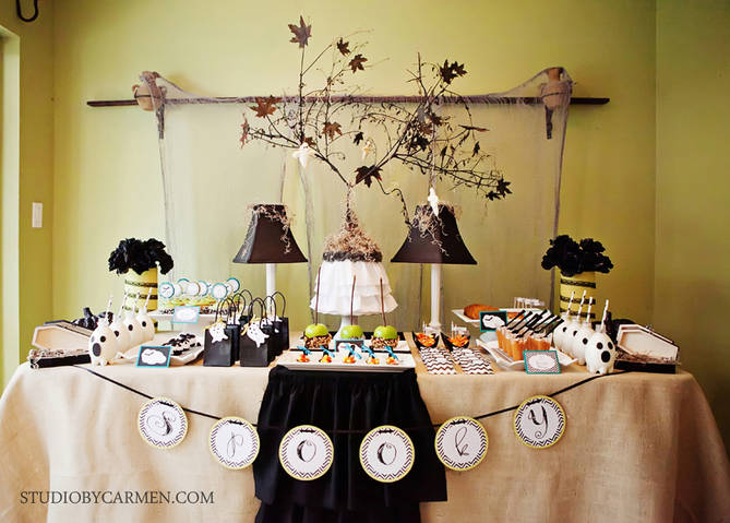 Karas Party Ideas Elegant Halloween Party Dessert Table - Halloween Decoration Ideas For Birthday Party Karas Party Ideas Elegant Halloween Party Dessert Table - Halloween Decoration Ideas For Birthday Party