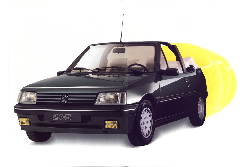 . Peugeot 205 Roland Garros Cabriolet 1992. Brochure / Catálogo (Francaise)