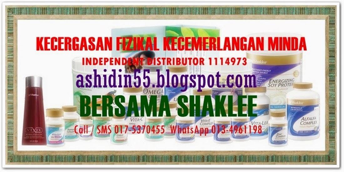 KECERGASAN JASMANI KECEMERLANGAN MINDA BERSAMA SHAKLEE 