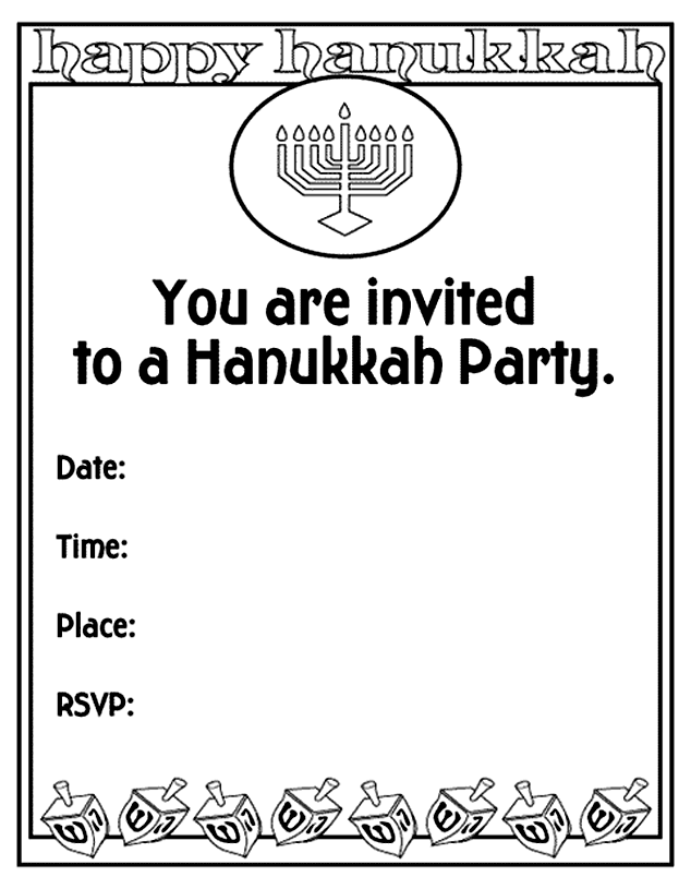 Free Invitations Coloring Pages To Kids