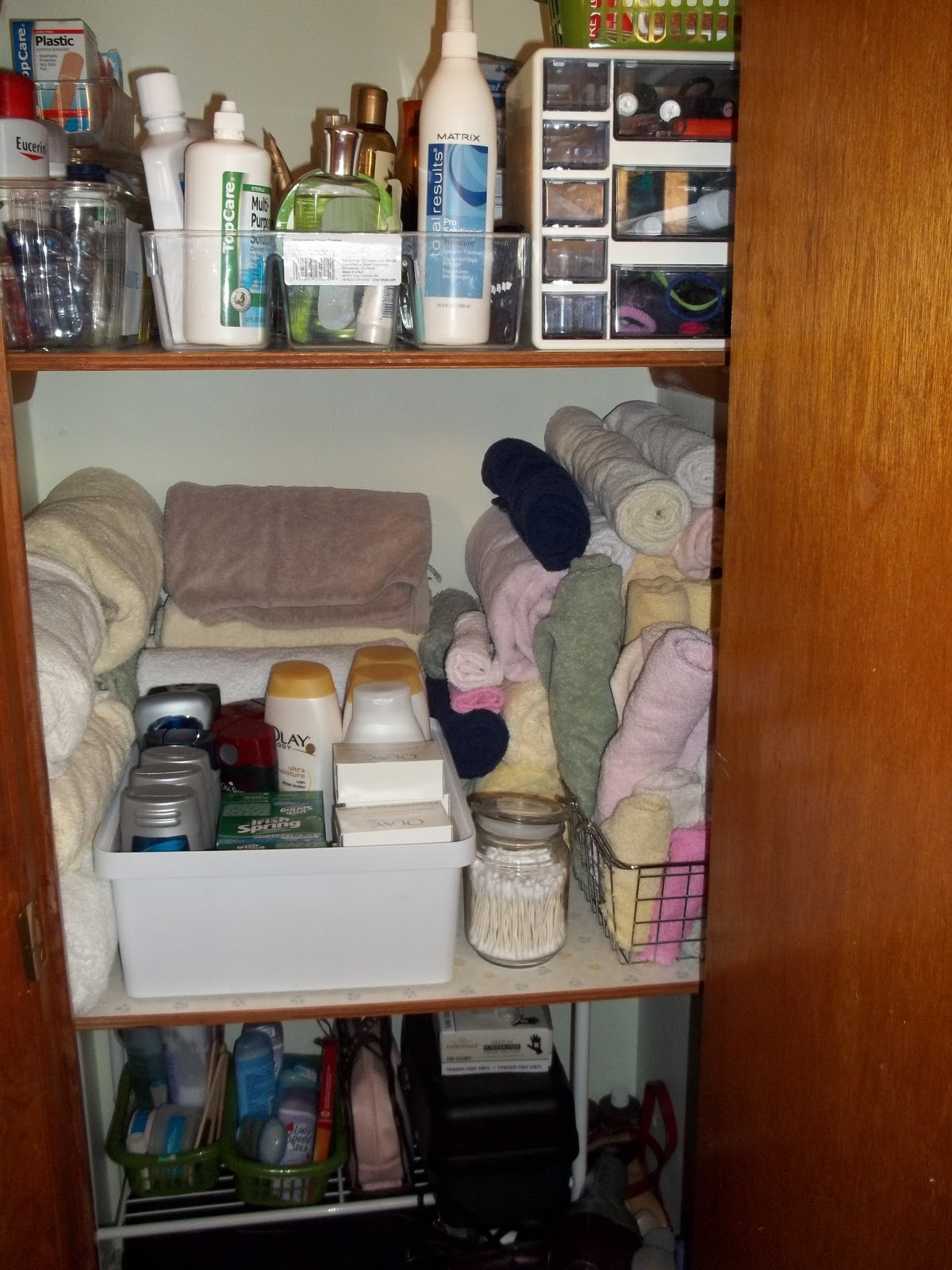Bathroom Closet Organization