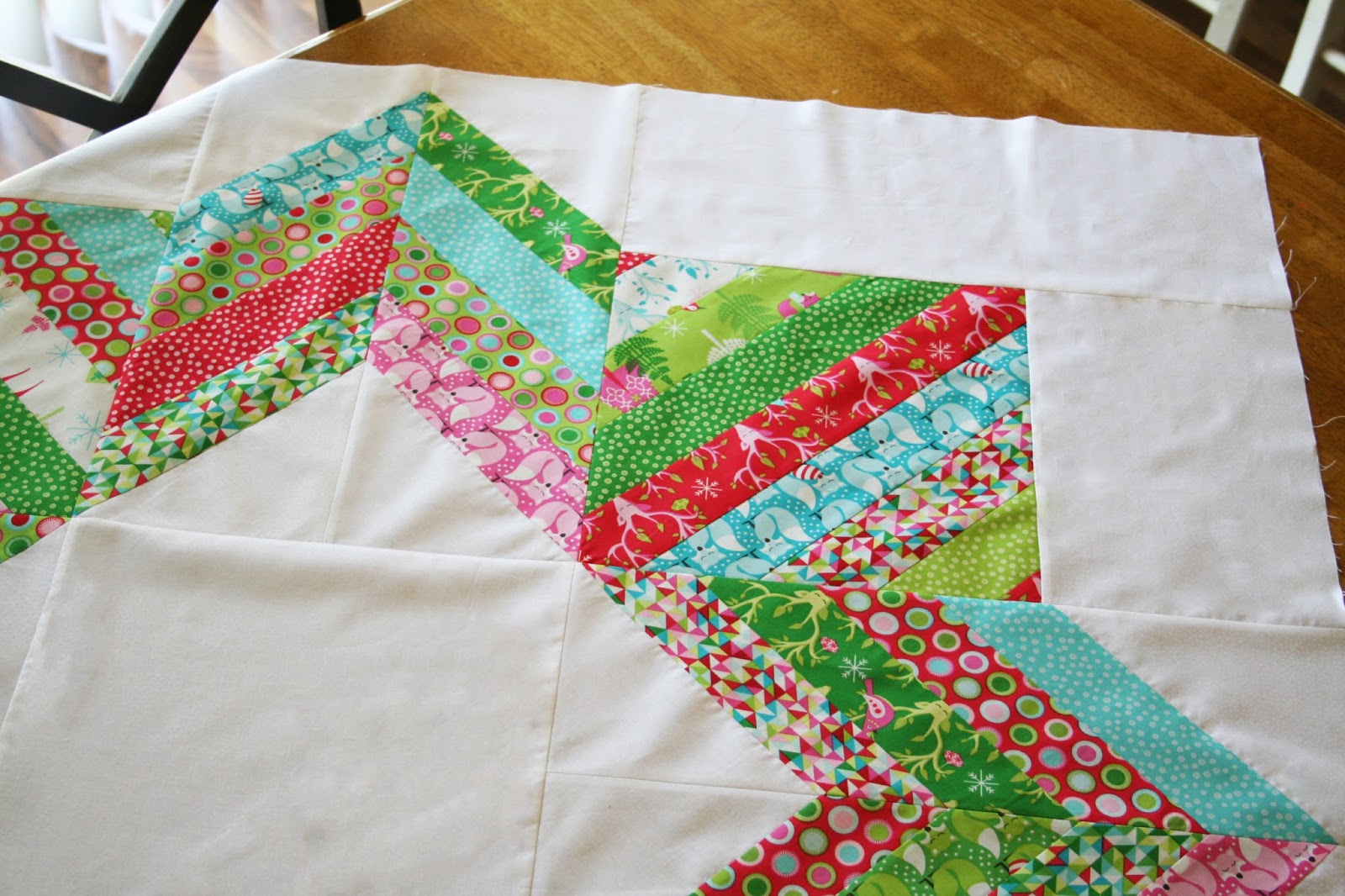 Crazy Old Ladies Quilts Joyful Jelly Roll Tree Skirt from FAT QUARTER