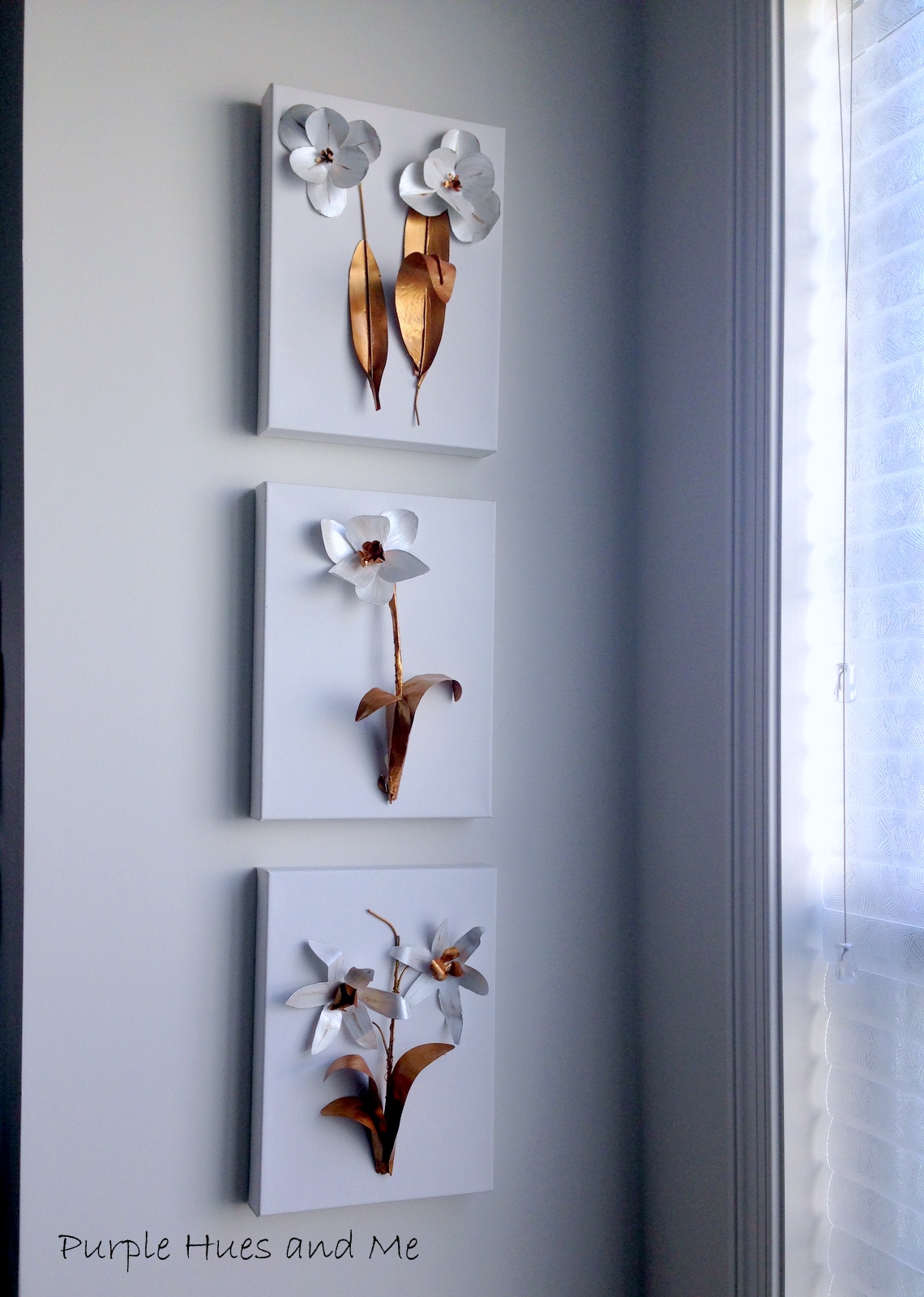 Purple Hues and Me Recycled Soda Can Wall Art