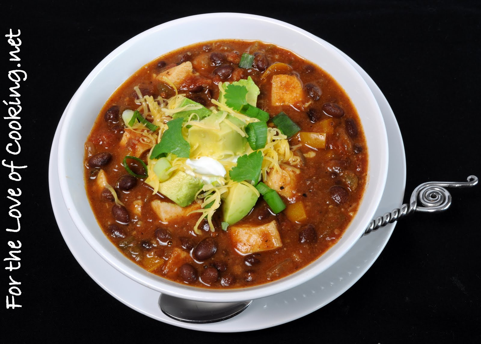 Chili with Black Beans and Grilled Chicken For the Love of Cooking