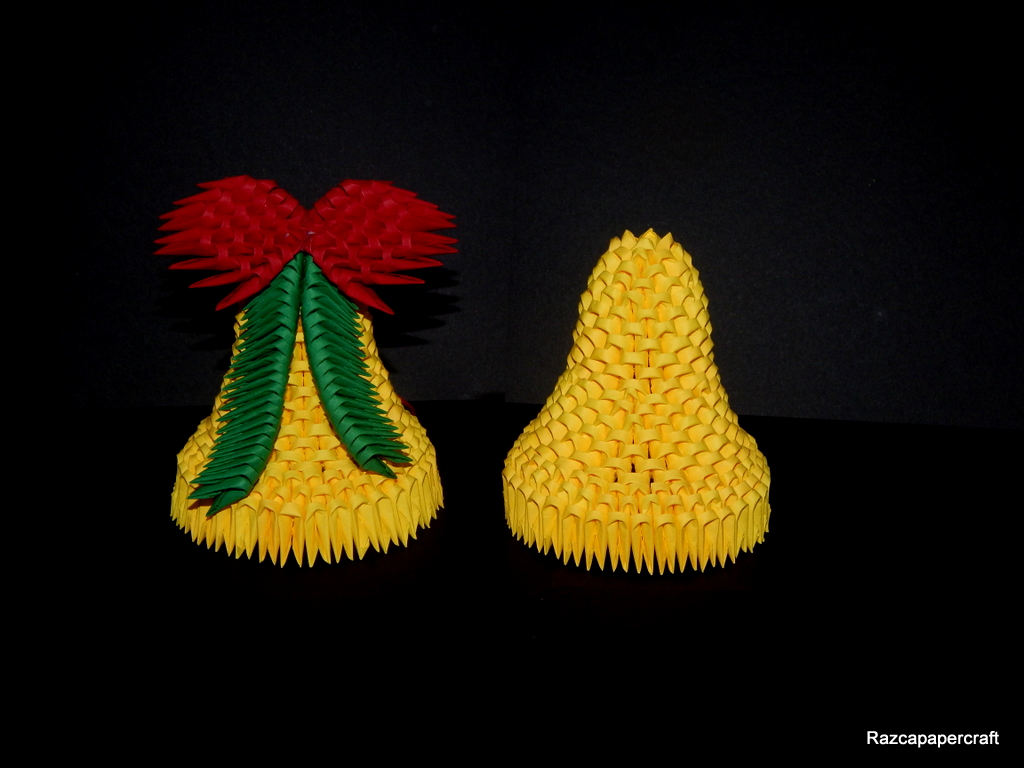 Razcapapercraft: 3D origami Christmas bell