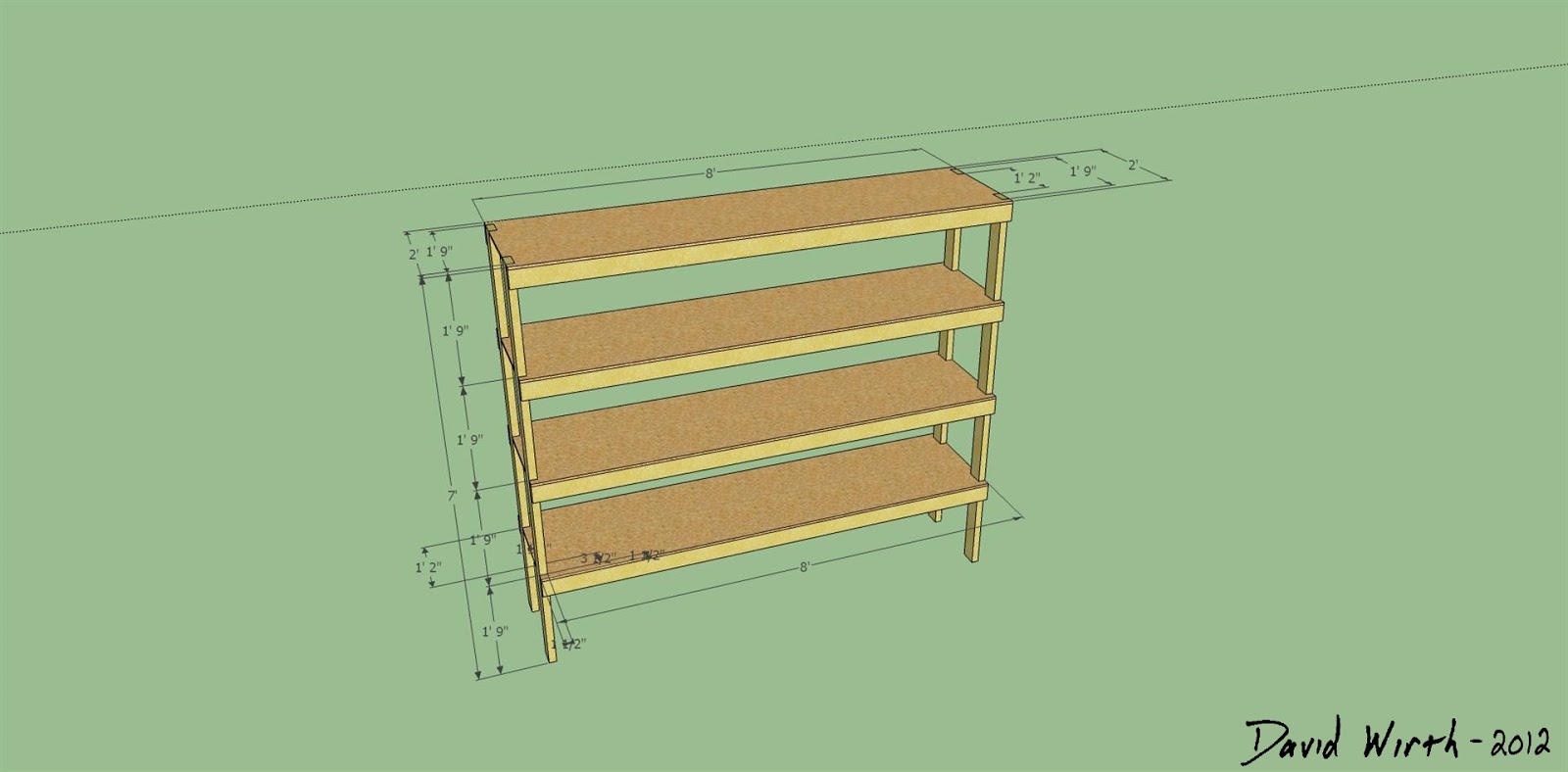 ... sketchup wood shelf design, wood shelf dimensions, 2x4 shelf how to