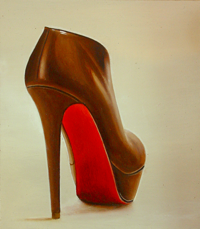 Daily realism paintings by Gerard Boersma Christian Louboutin Still Life Painting Of Brown