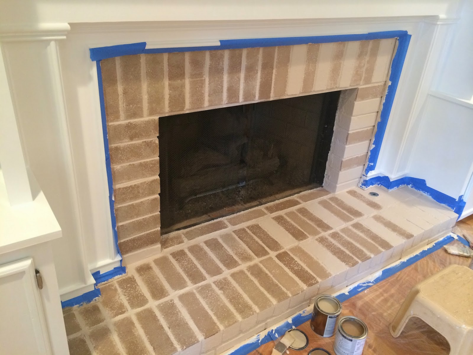 The Smitten Mintons How to Paint a Brick Fireplace