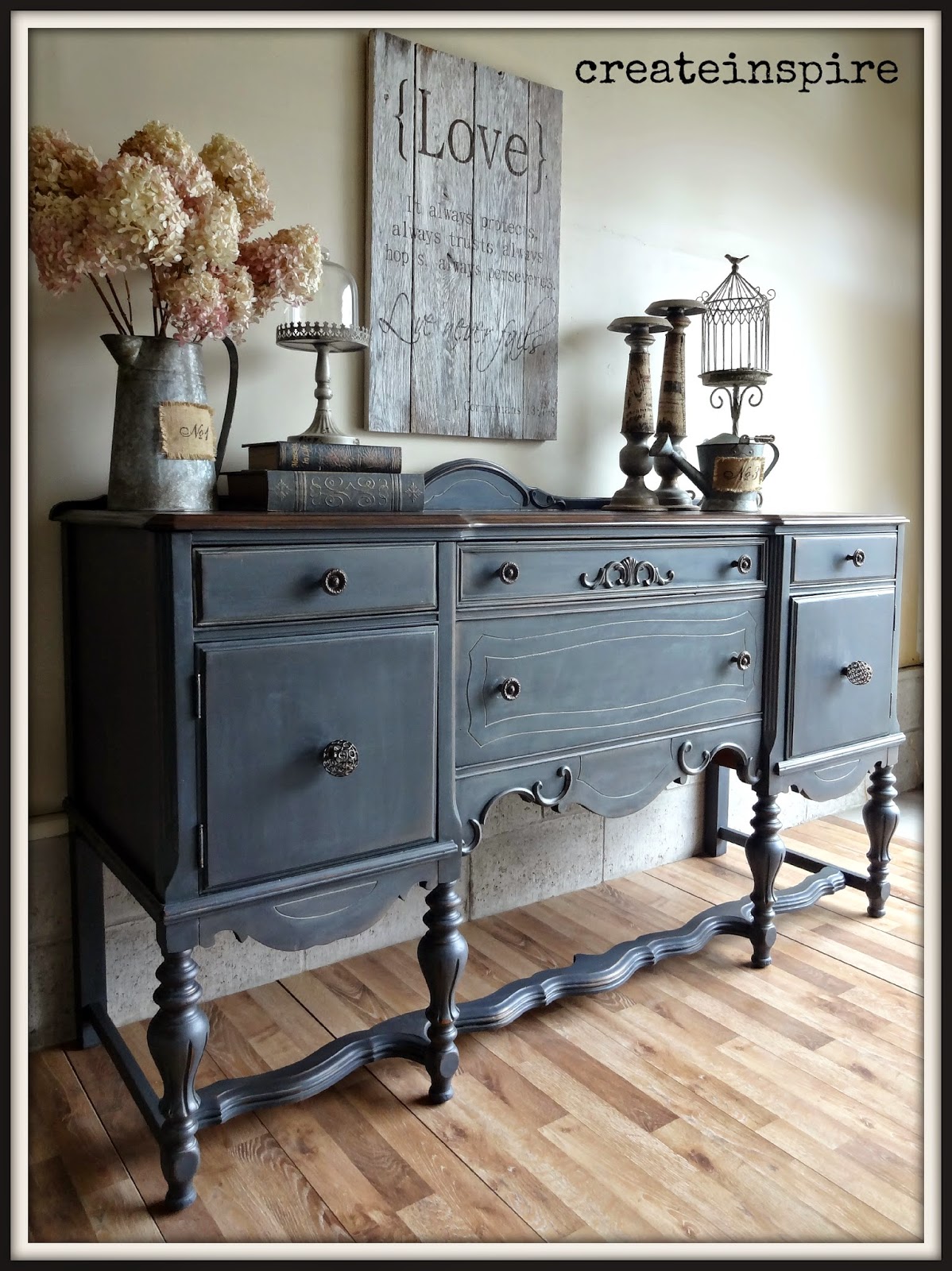 {createinspire} Antique Buffet in Ash (Fusion Mineral Paint)