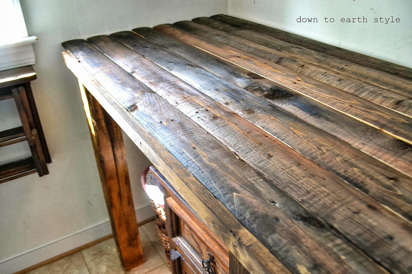 I Love That Junk Reclaimed wood laundry room folding table Down to