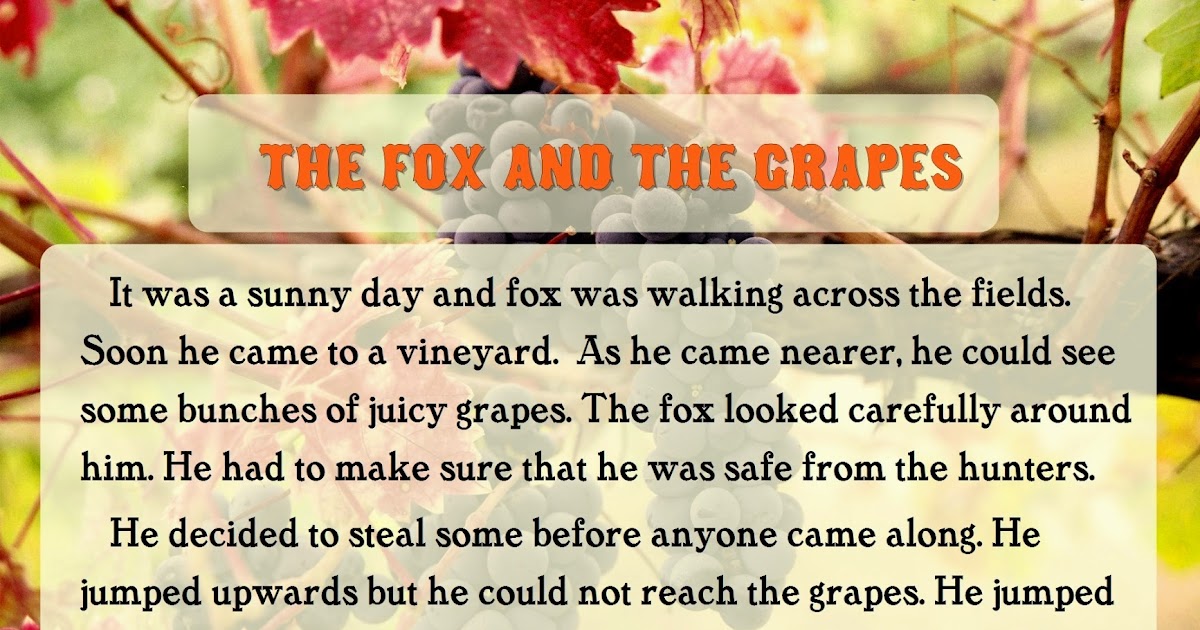 Story of the Fox and the Grapes in Hindi