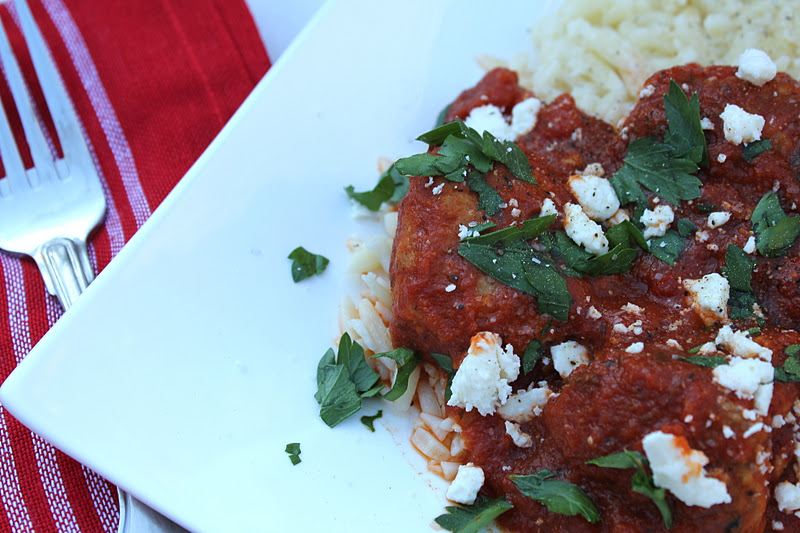 ValSoCal Greek Meatballs with Lemon Orzo