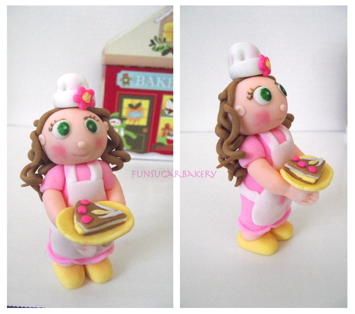 FUN SUGAR COOKIES Fondant girl figurine seker hamurundan kiz calismam