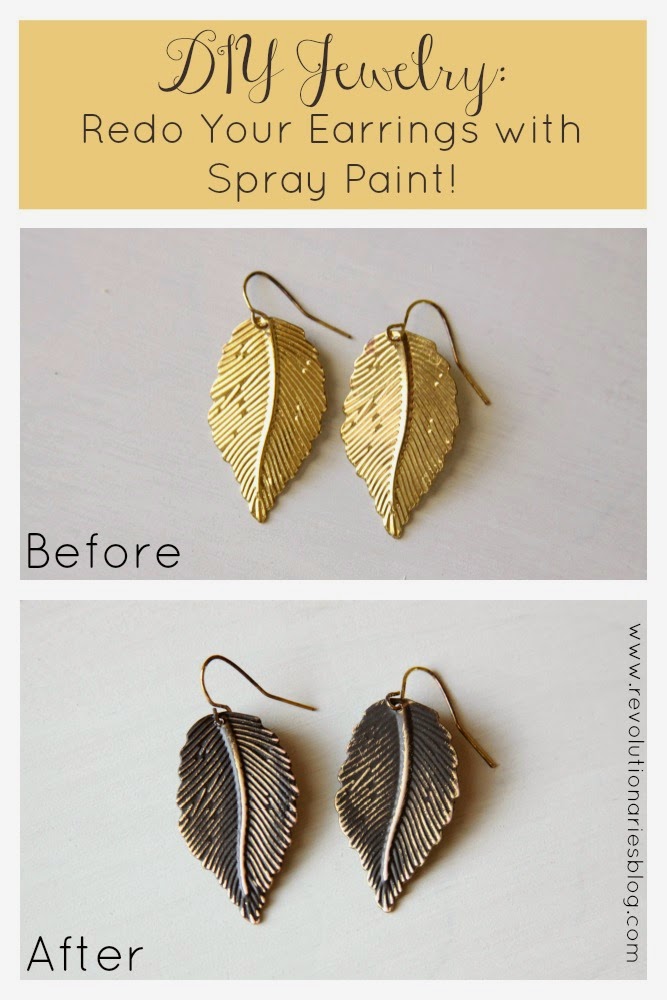 Revolutionaries DIY Jewelry Redo Your Earrings with Spray Paint!