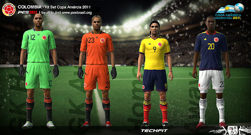 Colombia Copa America 2011 Kit Set by diNo