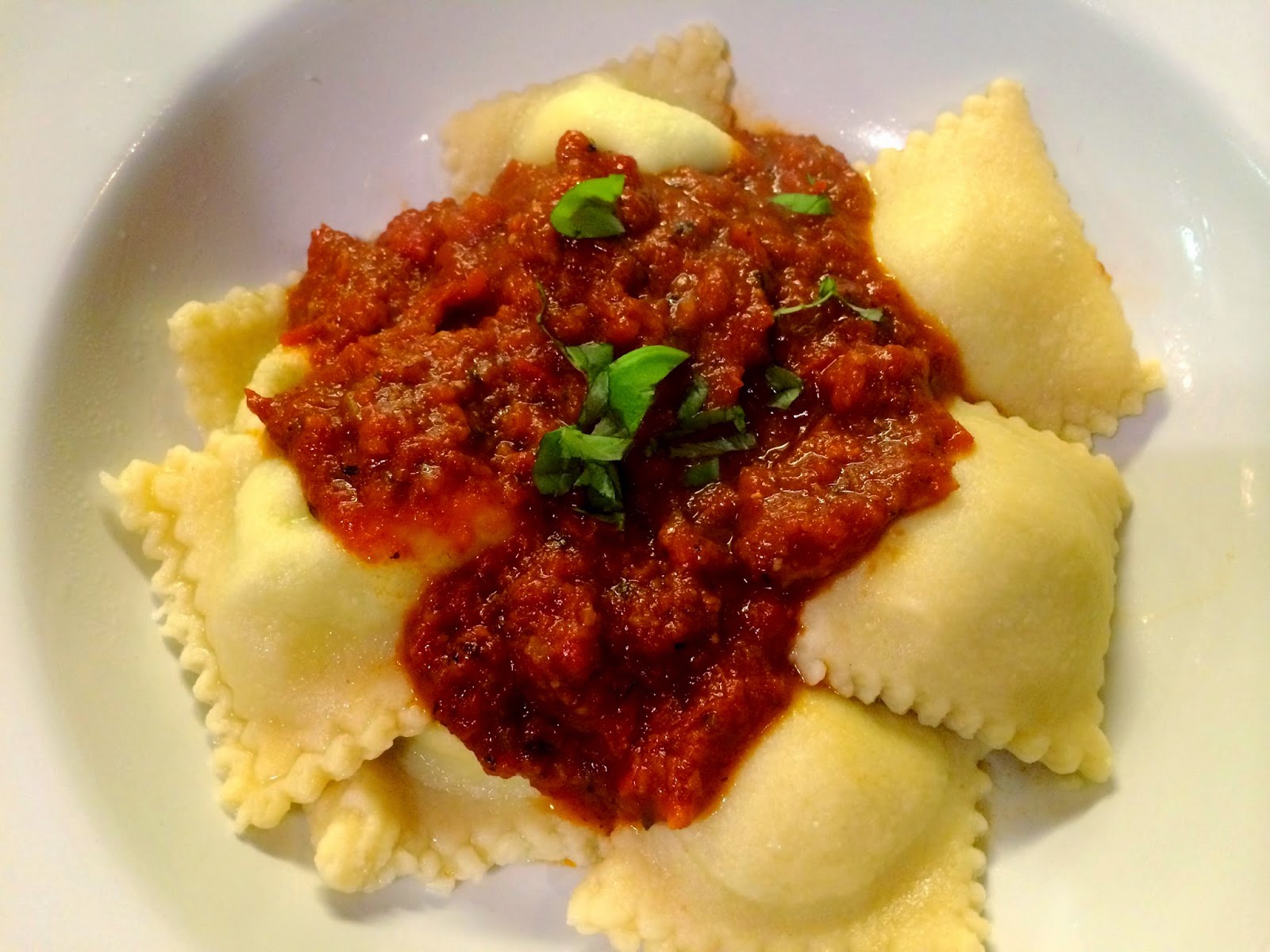 Homemade Ravioli with Roasted Tomato Sauce