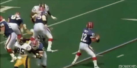 Image result for jim kelly passing TD gif