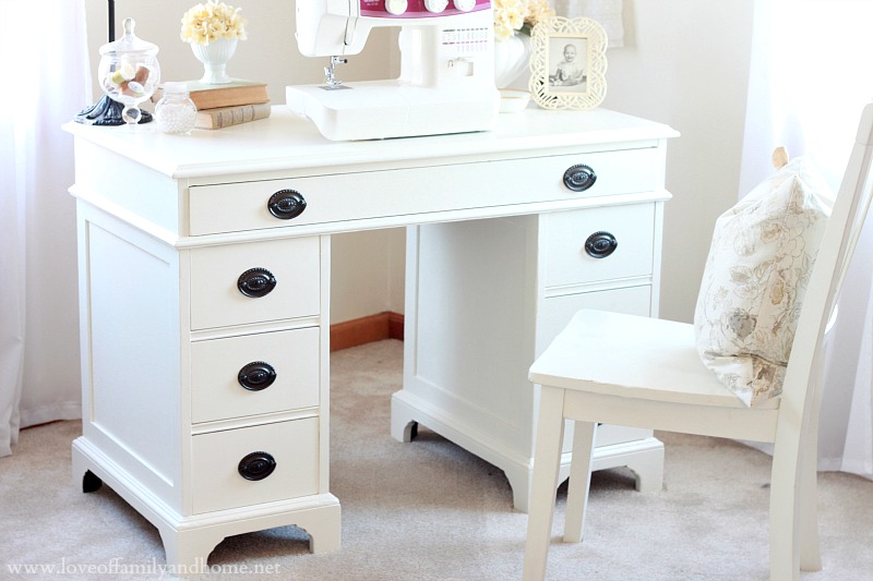 Goodwill Desk Makeover Love of Family & Home