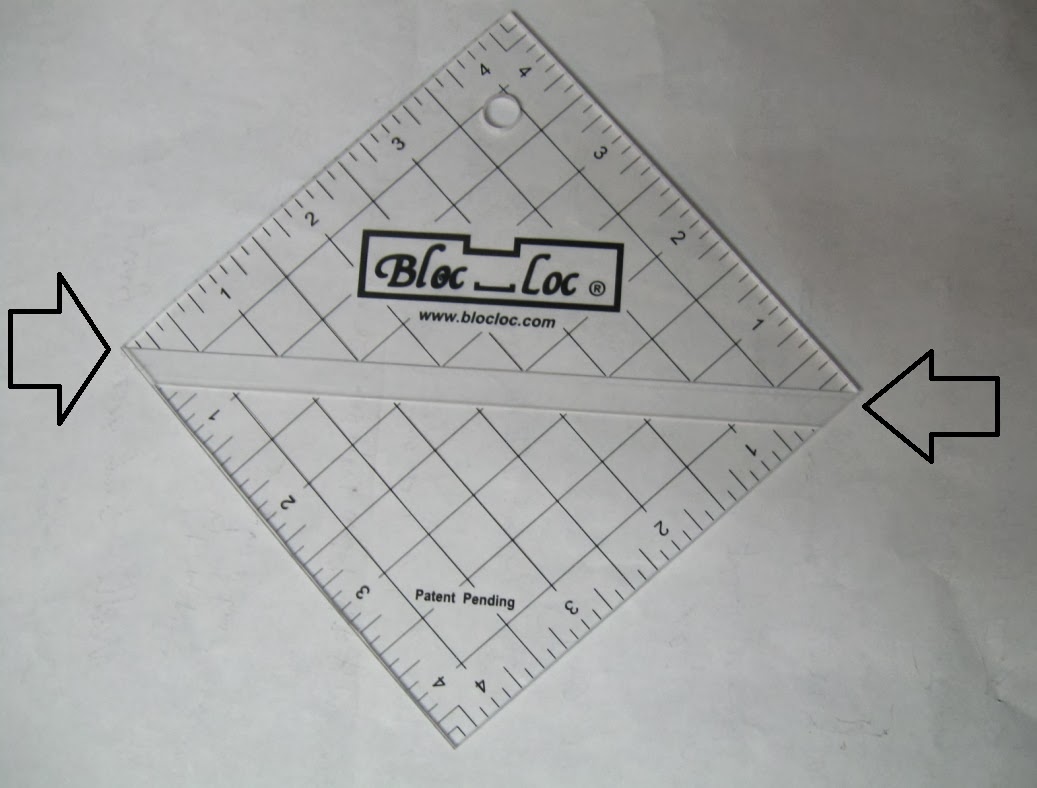 Bloc LOC Half Square Triangle Multiple-Size 3-1/2 Quilting Ruler with Grid Lines for Quilters