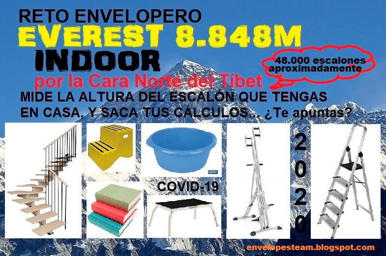 EVEREST 🏔️ EN CASA 🏠 - RETO ⛓ ENVELOPERO ❤ EVEREST 🏔 8.848m INDOOR 🔁 CORONAVIRUS 🦠 2020