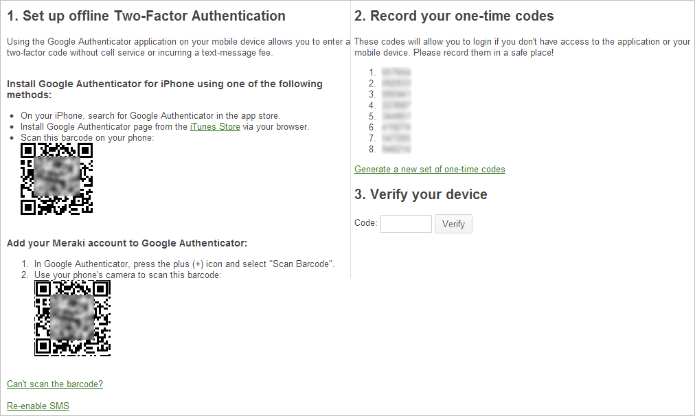 meraki multi factor authentication