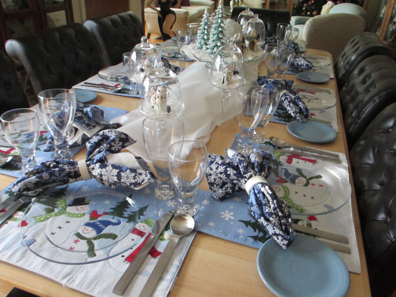 The Guest Snowman Tablescape