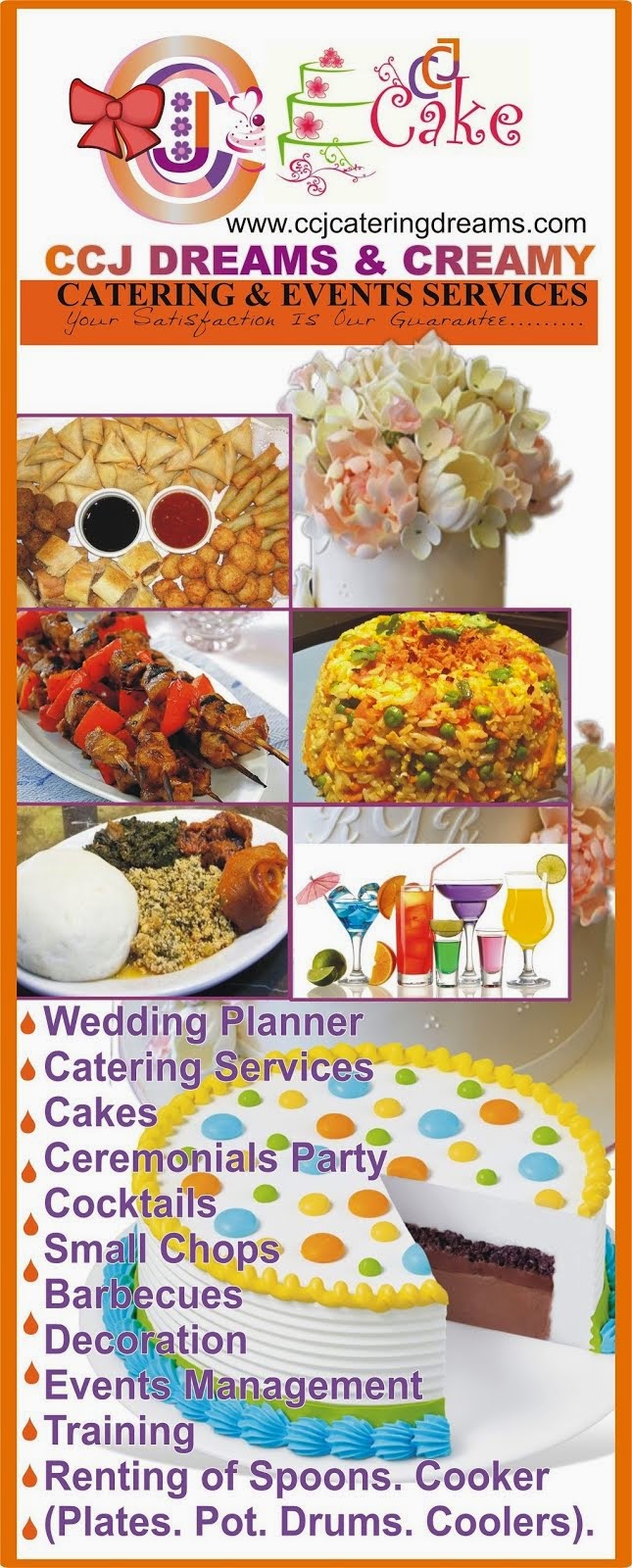 CCJ DREAMS CATERING & EVENTS PLANNER