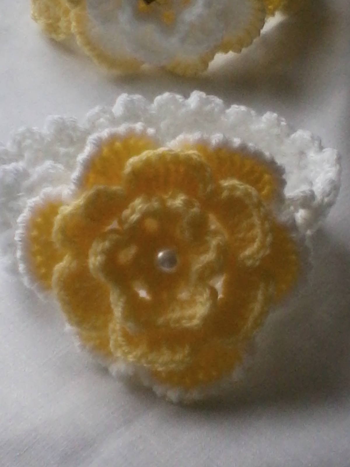 Daisychain Crochet Flower in a row blanket