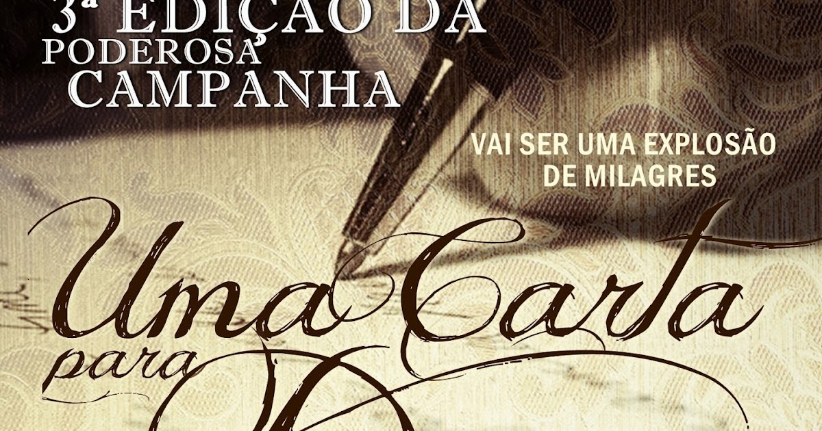 Campanha Evangélica Uma Carta Para Deus PATMOS::...: CARTAZ - UMA CARTA PARA DEUS