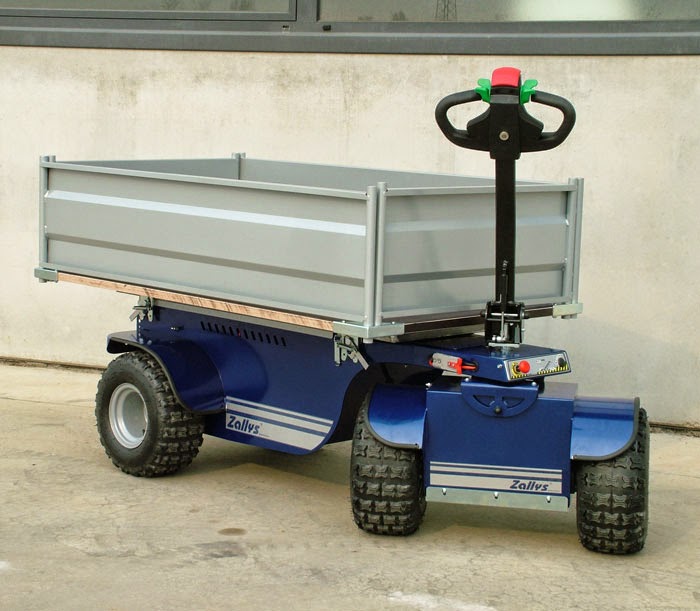 Electric flatbed carts Zallys made in Italy 4 wheeled electric trolley