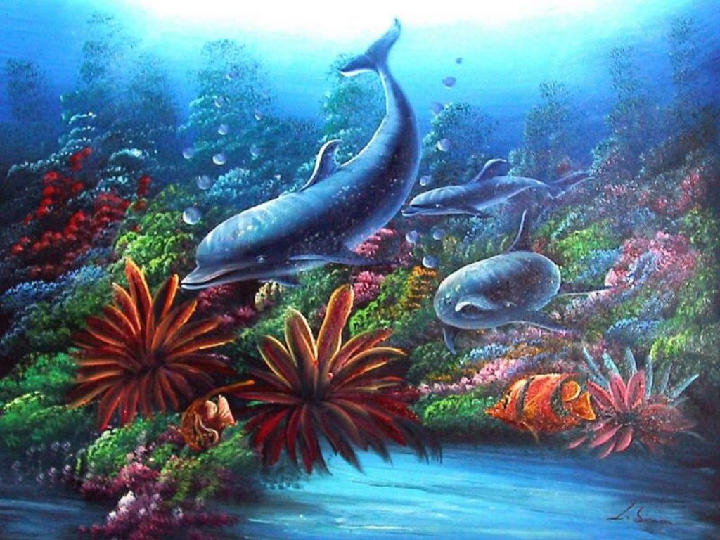 Della Knox: coral reef wallpaper