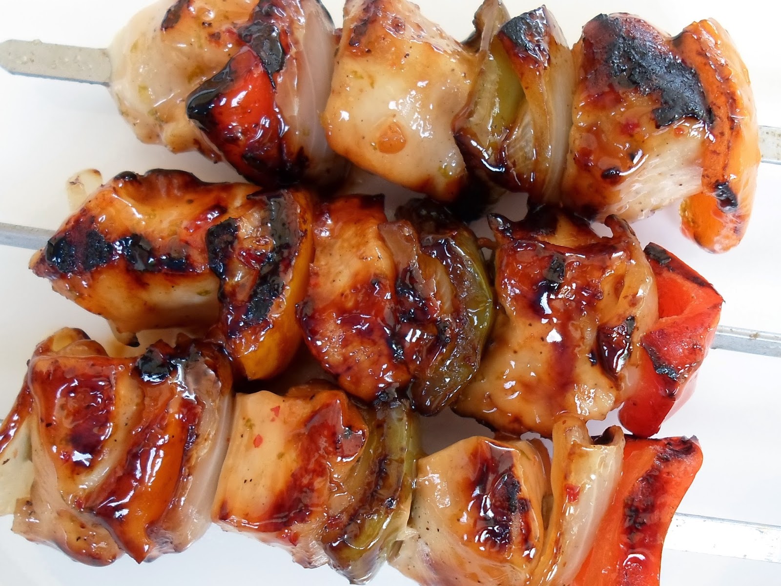 Happier Than A Pig In Mud Sweet Red Chili and Lime KabobsOutdoors or