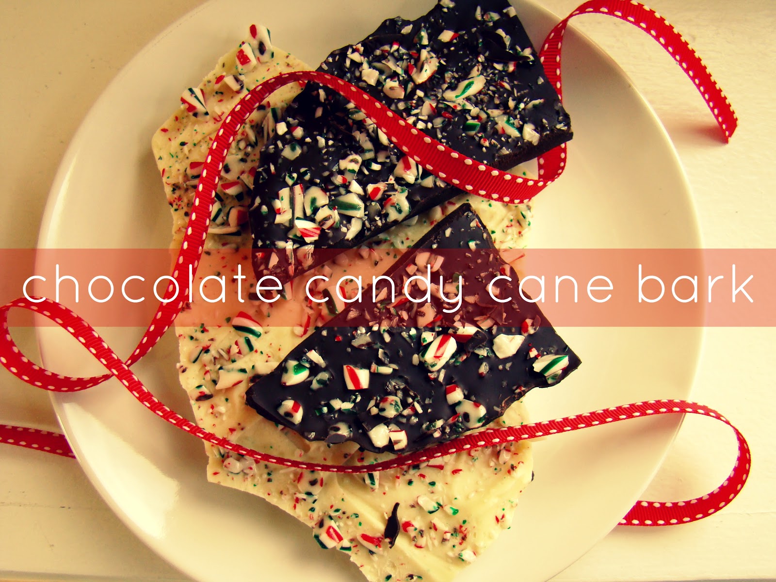 Chocolate candy cane bark