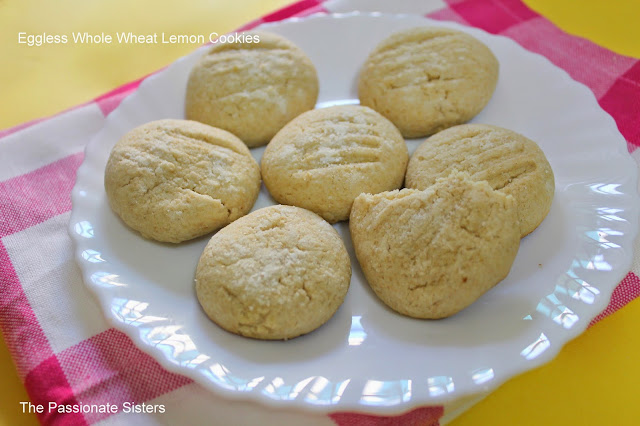 Eggless Whole wheat Lemon Cookies