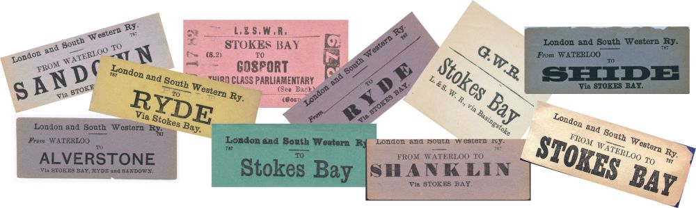 Tickets from the Stokes Bay Line