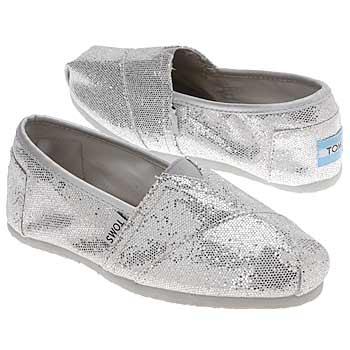    Toms Shoes on Tom S Silver Glitter Shoes