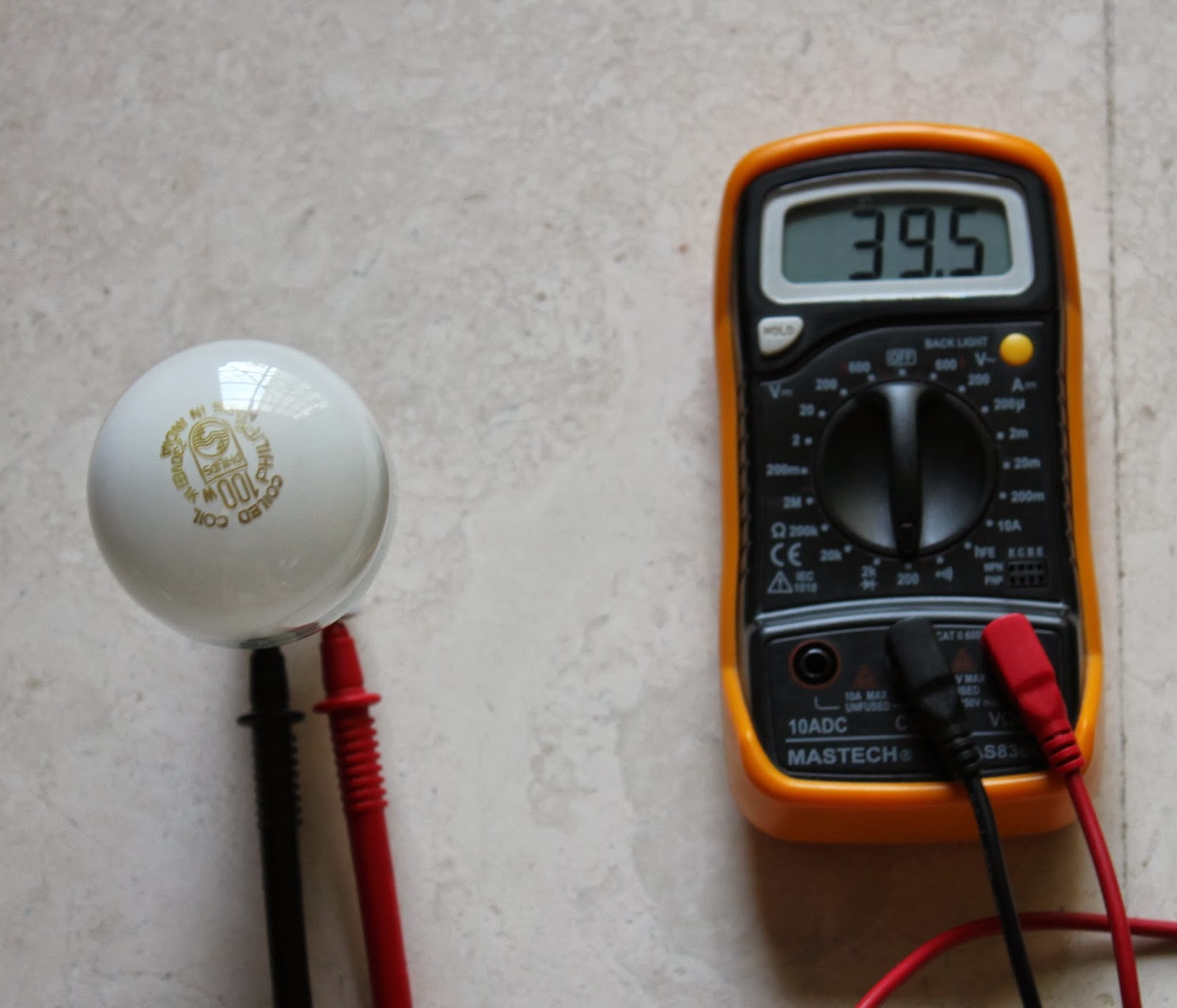 Measuring the hot resistance and cold resistance of Incandescent Bulbs
