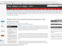 Times of India Article Article by Ramendra Singh