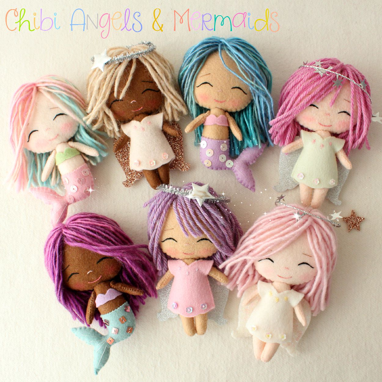 Chibi Angels and Mermaids
