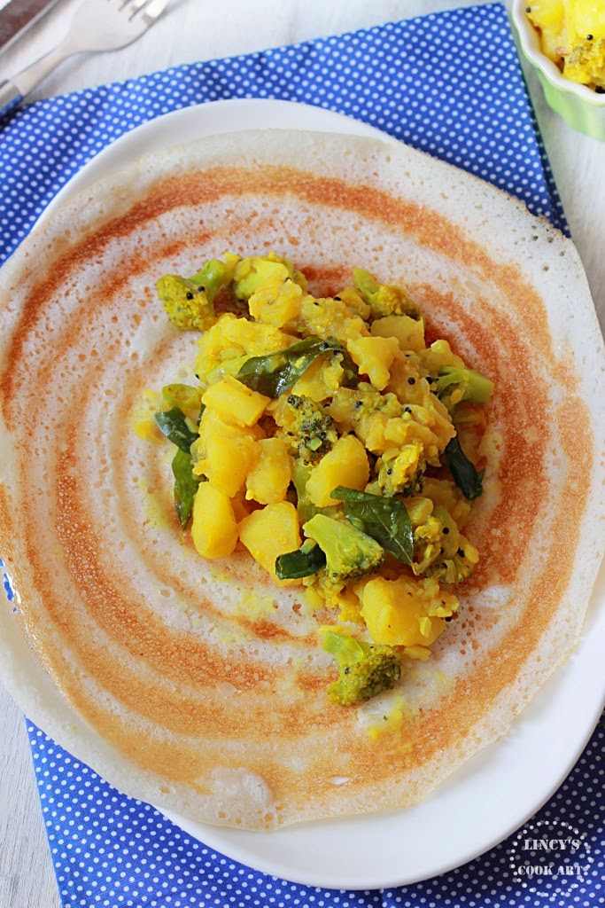 Broccoli Masala Dosa Lincy's Cook Art