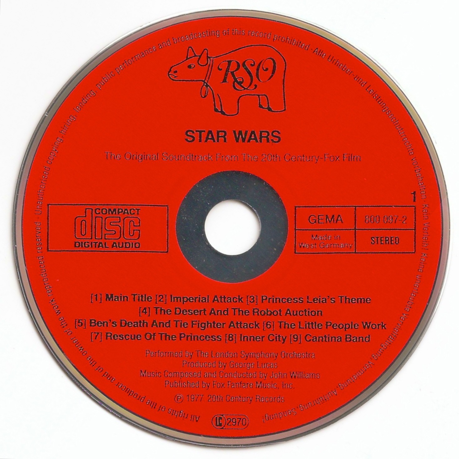 The First Pressing Cd Collection Star Wars The Original Soundtrack