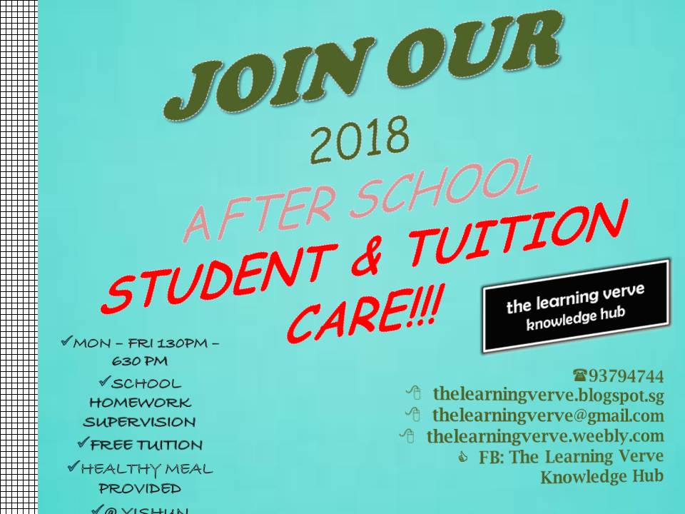 2018 AFTER SCHOOL TUITION & STUDENT CARE