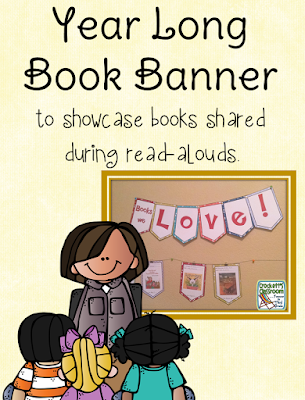 Freebie!   Year-Long Book Banner,  books you read through the year are displayed, with questions/answers on the back.  Then at the end of the year you can have a class game with the book cards. 