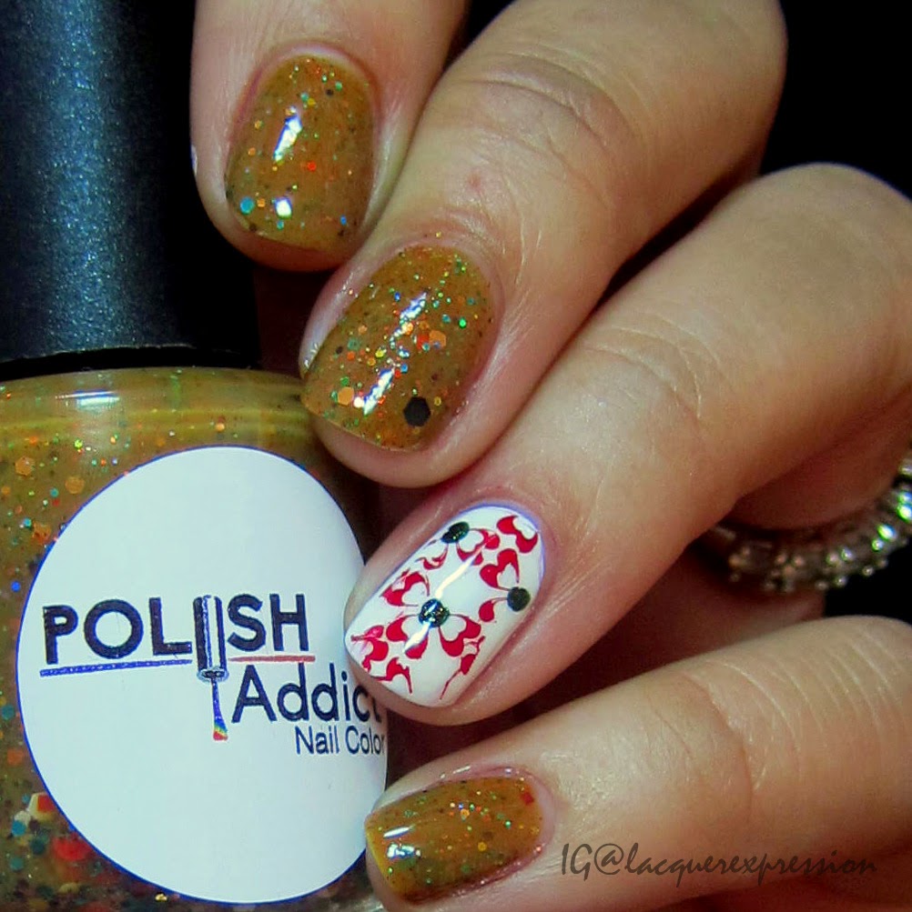 Swatch of gingerbread house nail polish by polish addict nail color PANC