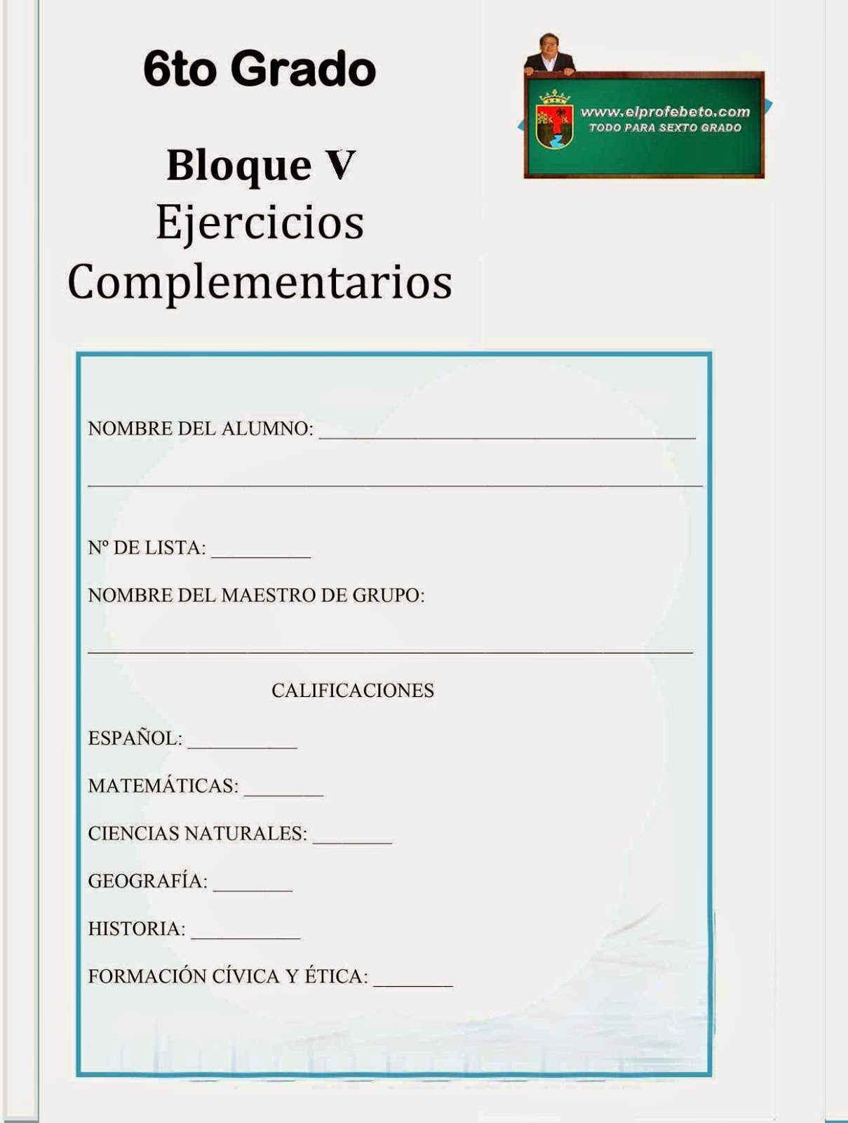 Ejercicios del Profe Beto Ejercicios Complementarios del Bloque 5