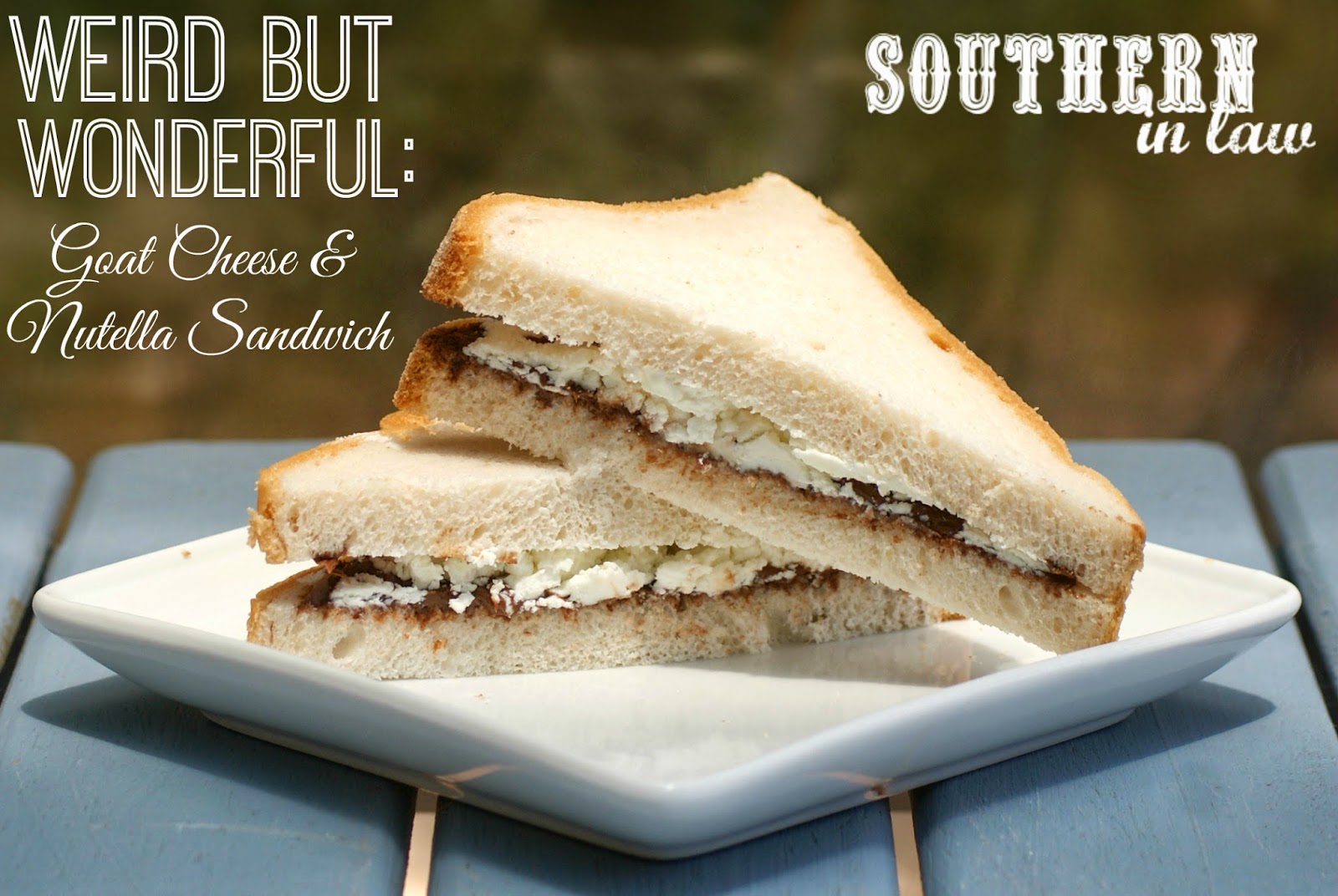 Southern In Law Recipe Goat Cheese and Nutella Sandwich Weird but