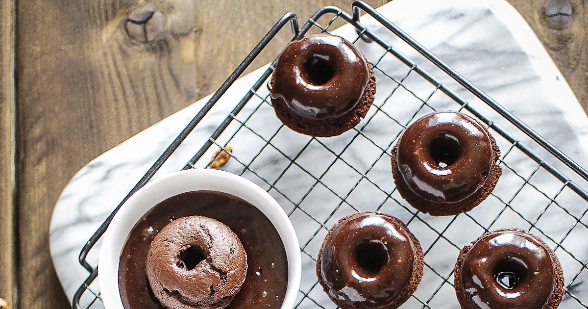Chocolate Peanut Butter Doughnuts with Sriracha Glaze Katiecakes