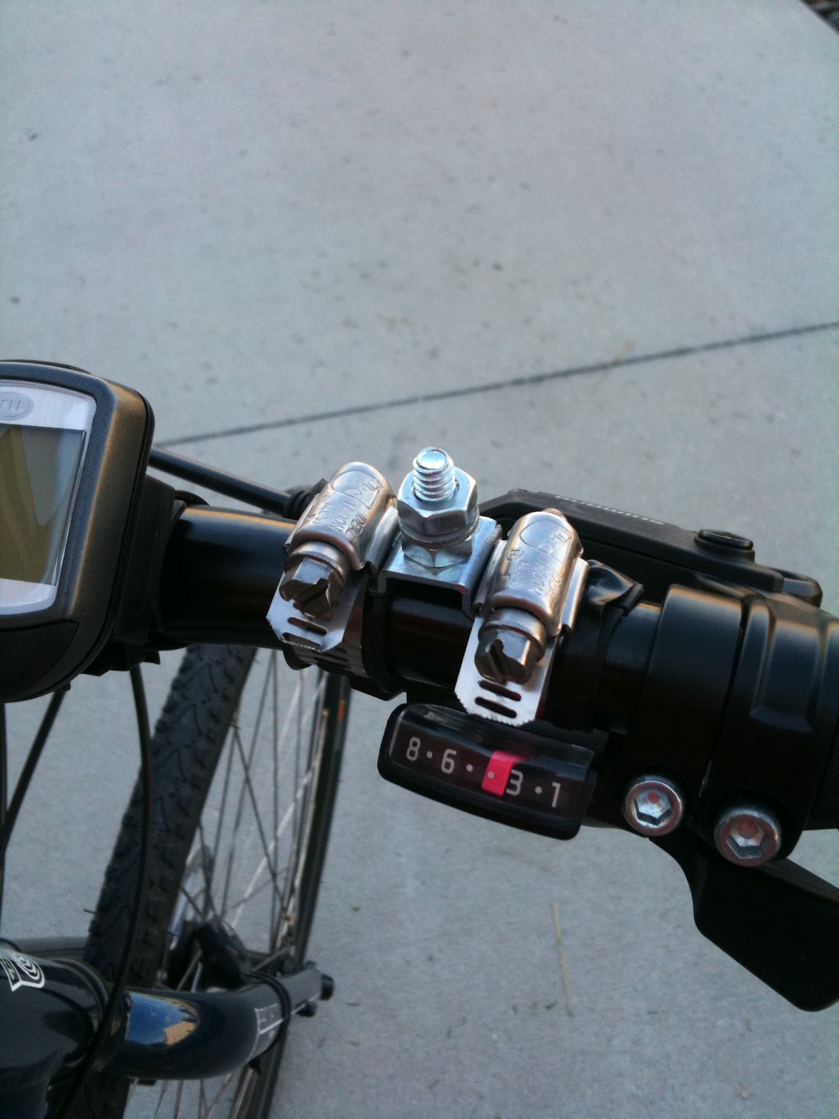 Adventures in Ham Radio OffTopic Mount Flip Camera to Bicycle Handlebars